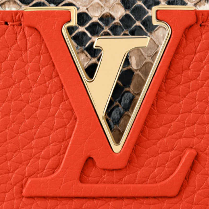 Louis Vuitton CAPUCINES MINI Taurillon Leather Bag N80007 Cornaline Orange